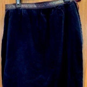 Vintage Roberto Cavalli Blue Velvet Straight Pencil Italian Skirt sz: M